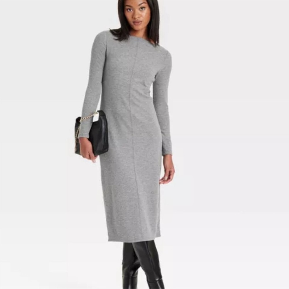 A New Day Grey MIDI Dress/M